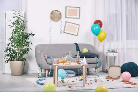 Limpieza después de la fiesta